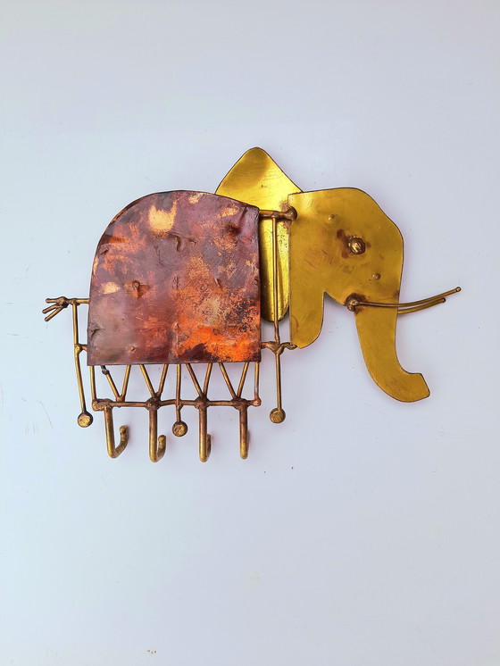 Image 1 of Escultura de elefante en latón y cobre Jarc 1970