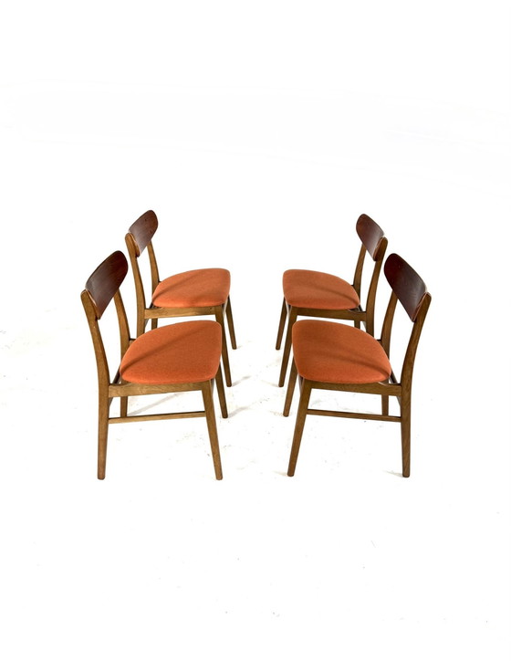 Image 1 of 4x gerestaureerde eetkamerstoel, Farstrup Møbler ‘60