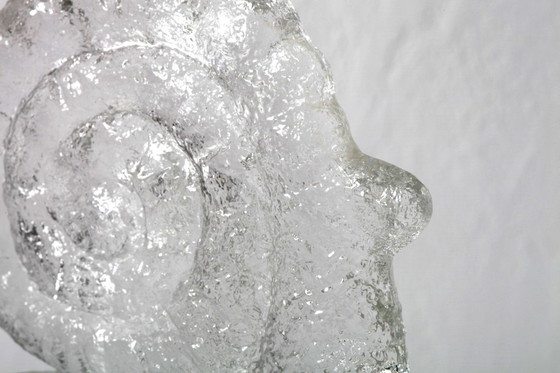 Image 1 of Beeldje van geperst glas / Vintage Steenbok-beeldje van Pavel Panek / Glass Union / Rudolfova Hut / Tsjechië / 1970