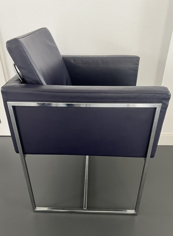 4 chaises de salle à manger Harvink – Leather, Metal (photo 3 of 6)