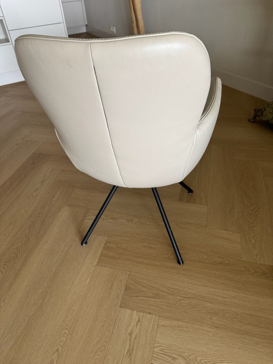 Chaises Gealux, cuir, Chaises de salle à manger, Crème (photo 3 sur 5)