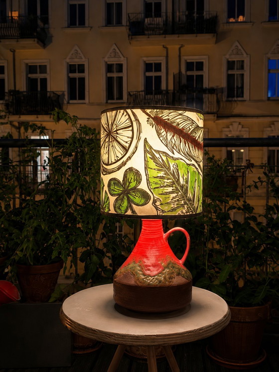 Image 1 of Draadloze vaaslamp van West-Duits aardewerk