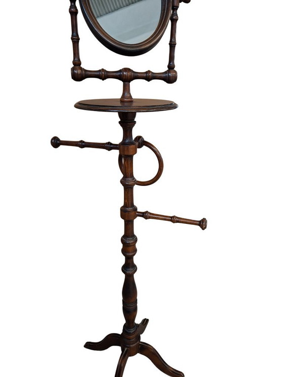 Image 1 of Elegante Badezimmer-Stehlampe aus Buche