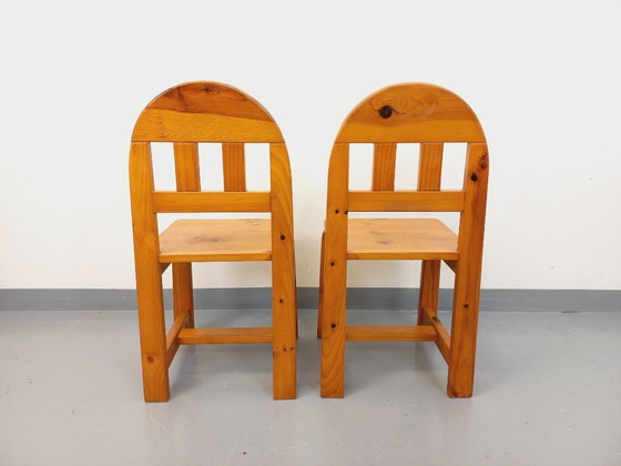 Image 1 of Pair of vintage pine chairs from the 70s/80s