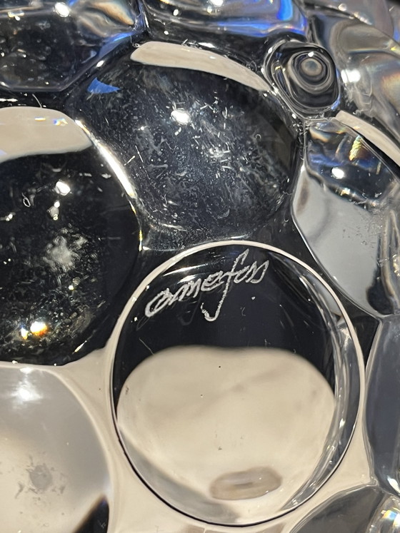 Image 1 of Ciotola vintage in cristallo Orrefors "Raspberry" - Anne Nilsson