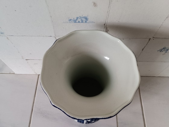 Image 1 of Boch Belgium vase Delft blue style