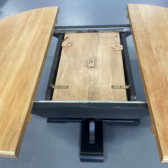 Beautiful Extendable Oak Dining Table – Wood, Metal (photo 5 of 7)