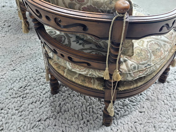 Image 1 of Poltrone da salotto Giorgetti Gallery di design di metà secolo con rivestimento in Gobelin, set di 2, Italia, 1975