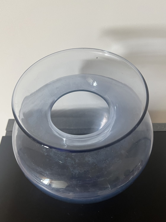 Vaso in vetro blu-grigio Art deco Andries Copier – Arte in vetro (photo 5 of 6)