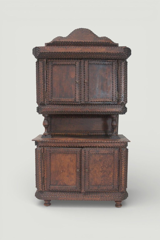 Antique Tramp Art Sideboard