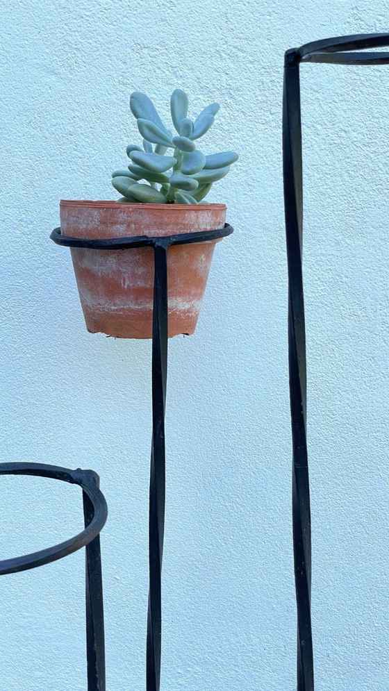 Image 1 of Piantana geometrica in acciaio vintage