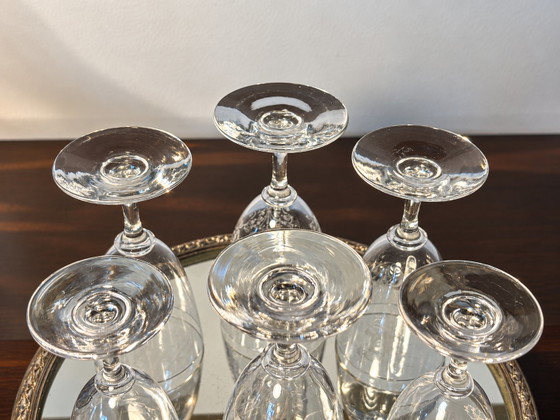 6 Baccarat Glasses Funnel Shaped Late 19th - Early 20th Century – Glass & Decanter, Crystal (photo 9 of 11)