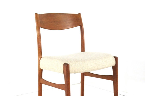 Set di 6 sedie da pranzo vintage Iversen per Glygnore, di Arne Wahl, nuove, imbottite. – Wood (photo 10 of 16)