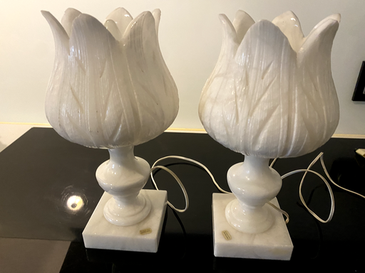 2 pièces lampes de table Alabastros Anicora.