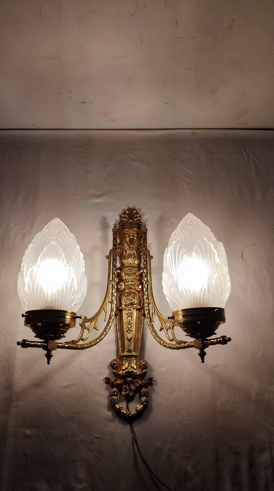 Image 1 of Applique da parete in bronzo, Francia, anni '50