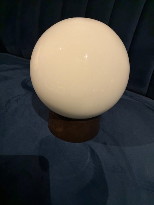 Lámpara Esfera Vintage Art Decó – Baquelita y Opalina – Años 30/40