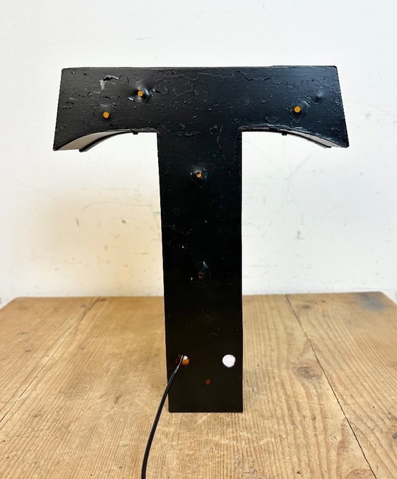 Image 1 of Vintage Illuminated Letter T, 1970s