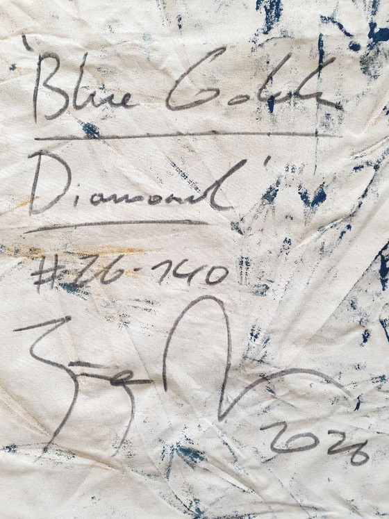 Jürgen Angeler - Blue Golden Diamond – Paintings & Drawings, Canvas (photo 7 of 15)