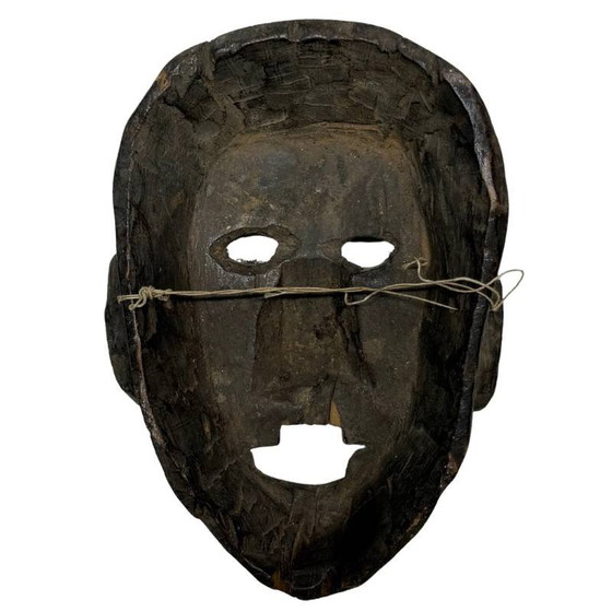 Máscara chamánica del Himalaya de madera antigua de 18,5 cm | 400g seca | Arte de pared – Esculturas (photo 2 of 4)
