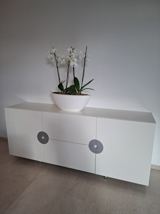 Designer sideboard Disk off-white
