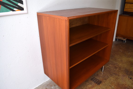 Image 1 of Mid - Century Teak Highboard Bookshelf Vintage Cabinet