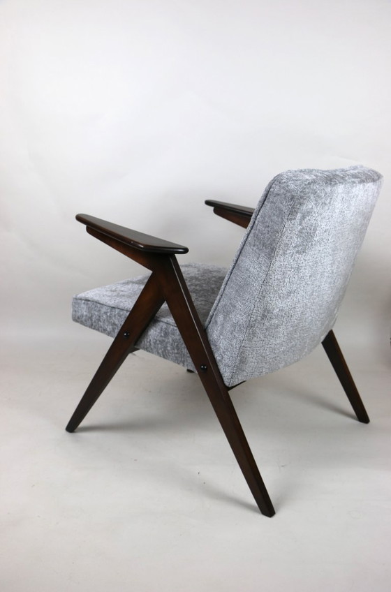 Image 1 of Fauteuil Bunny gris argenté de Józef Chierowski, années 1970