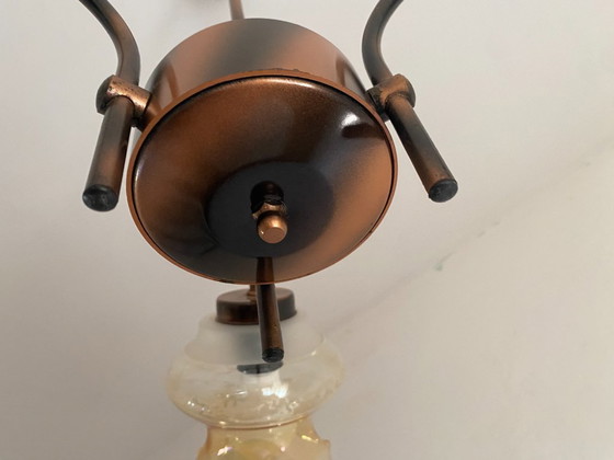 Vintage 3-Light Chandelier by KAJ Hrastnik, Slovenia – KAJ Dol Pri Hrastniku, Metal, Glass (photo 7 of 9)