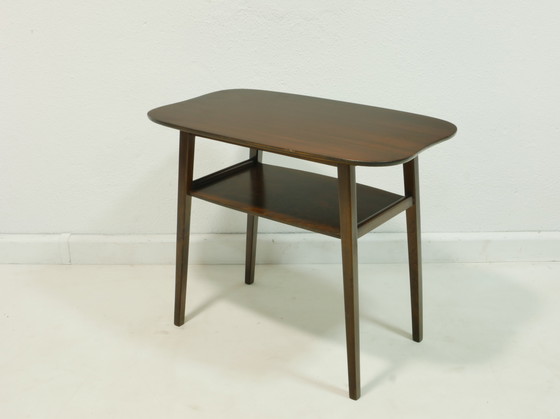 Image 1 of Vintage eiken bijzettafel - jaren 60, Duitsland