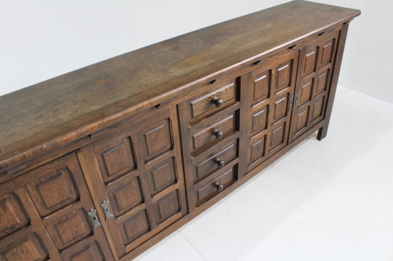 Vintage Brutalist Sideboard 1970s – Wood (photo 10 of 10)