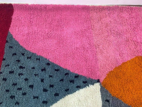 Alfombra tradicional marroquí de pura lana con coloridos diseños, 200/300 cm. – Aime Té, Wool (photo 5 of 6)