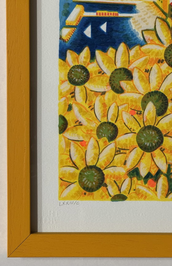 1. Mimmo Sciarrano silkscreen, 25x70cm Marina Di Sorrento in frame – Lithographs & prints, Paper (photo 4 of 6)