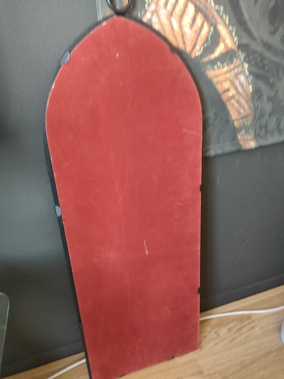 Image 1 of Vintage design smeedijzer glas brutalist spiegel 