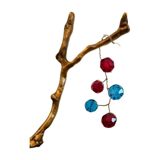 Image 1 of Scultura di albero in ottone fatta a mano – Design ornato a 5 gambe | Decorazione egiziana vintage – 32 cm