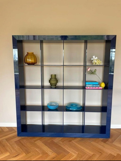 CAPPELLINI librería separadora de ambientes azul brillante PASSEPARTOUT 1986 Dordoni