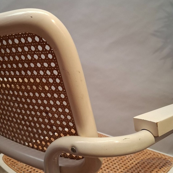 Tubular Frame Chair Cesca S64 model with armrests – Armchairs, Metal, Rattan (photo 13 of 14)