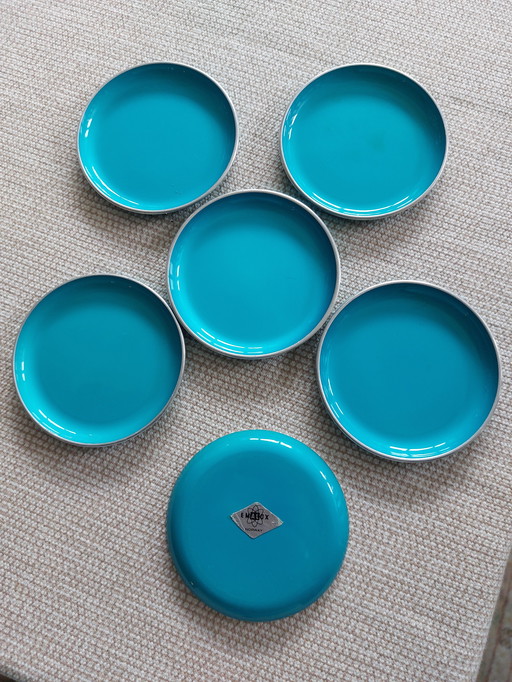 6 coasters from emalox norway