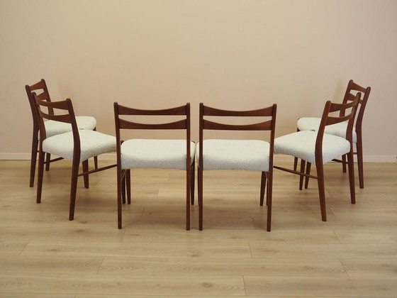 Image 1 of Sechs Teakholzstühle, dänisches Design, 1960er Jahre, hergestellt in Dänemark