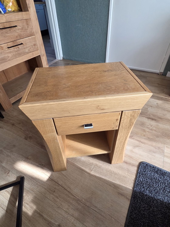 2x Heavy Brutalist Oak Nightstands Karel Mintjens – Wood (photo 7 of 14)