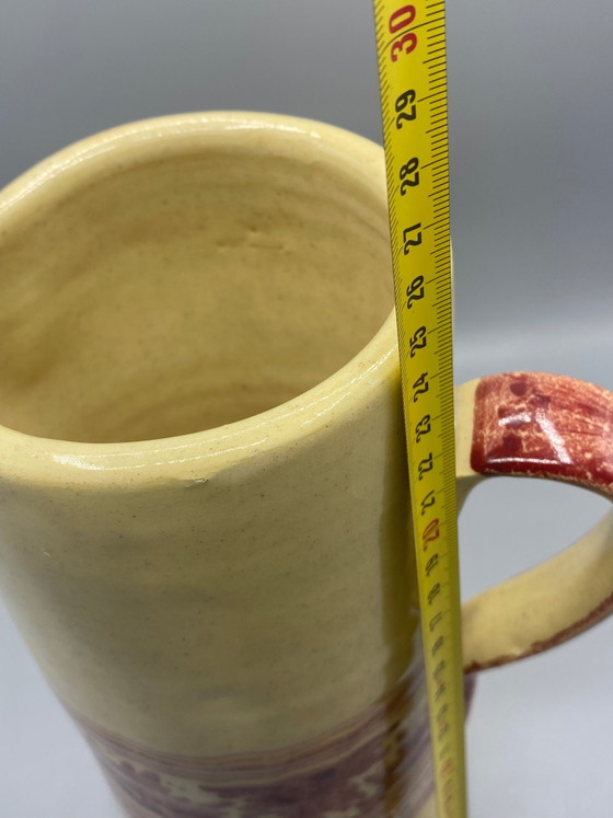 Large Handcrafted Pitcher from Granada – Andalusian Ceramic – Old Rose Decor – Crockery (photo 5 of 6)