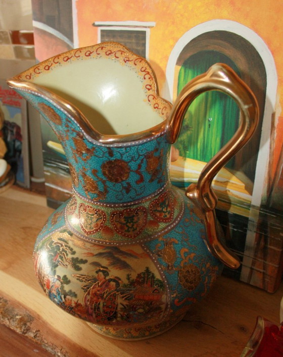 Image 1 of Satsuma vase in Asian style – hand-painted with gold decoration