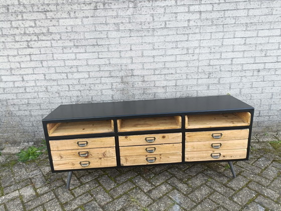 Dutchbone Sideboard Sol, Holz, Schwarz (Foto 2 von 15)
