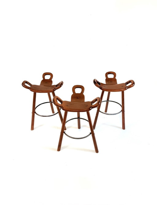 3x sgabelli vintage Marbella, Conoform '60