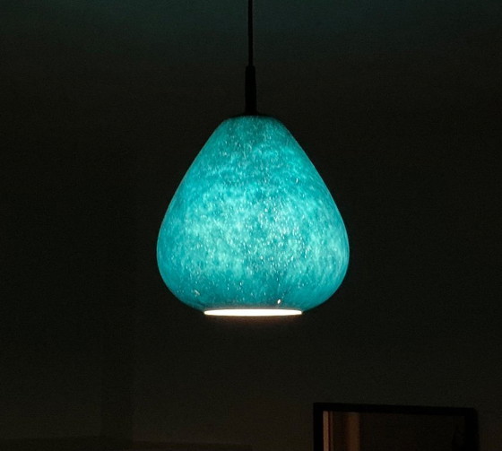 Image 1 of Lampada a sospensione Space Age Galaxy Blue di Peill & Putzler – Germania Ovest – anni '70