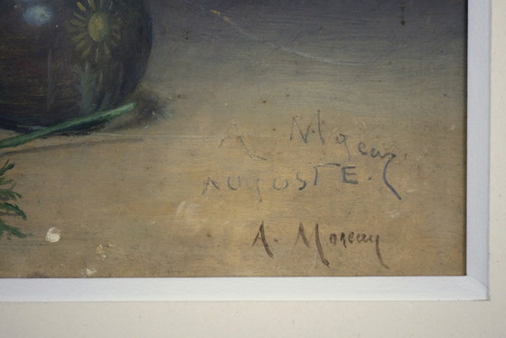 Image 1 of El ramo con la mariposa - Cuadro firmado por A. Moreau