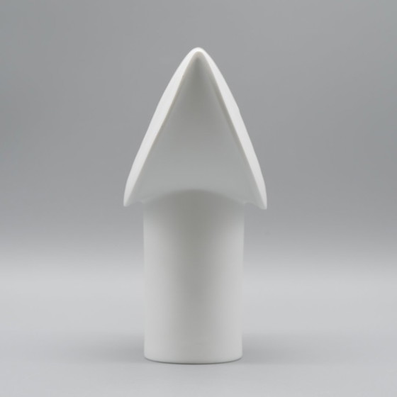 Image 1 of Rosenthal Studio Line Bisque Porcelain Vase Duo Ambrosio Pozzi Totem Minimalist