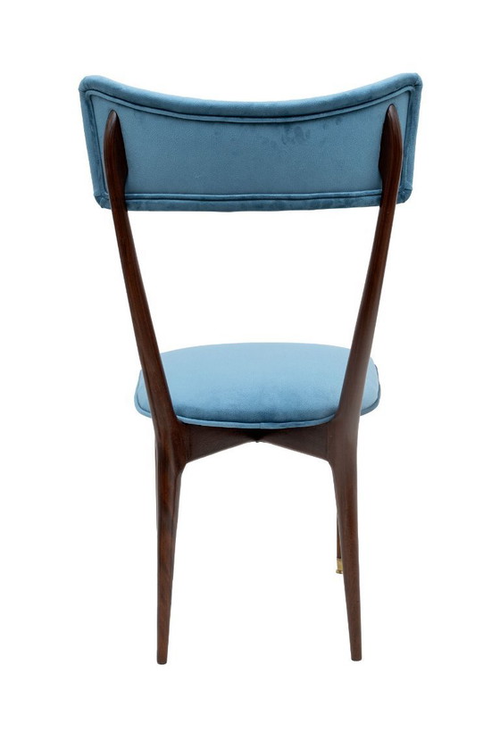Image 1 of Ico & Luisa Parisi Rare Set of Six Mid-century Modern Velvet Dining Chairs, 50s