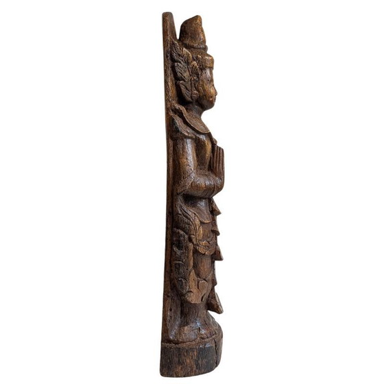 Figura Nat birmana Thagyamin – Estatua de templo de madera, siglo XIX – Esculturas, Wood (photo 3 of 9)