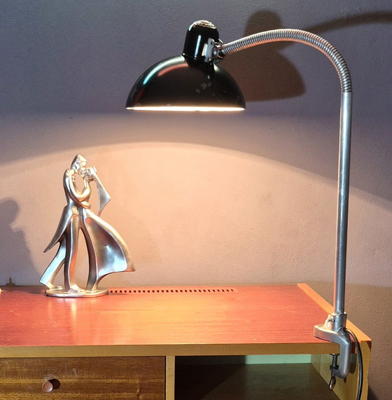 Image 1 of Unique Vintage Clam Lamp Original Kaiser idell 30s 40s