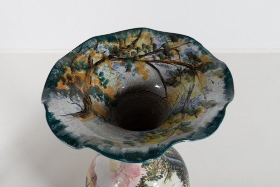 Image 1 of Unique Italian glazed floor vase from 1960’s