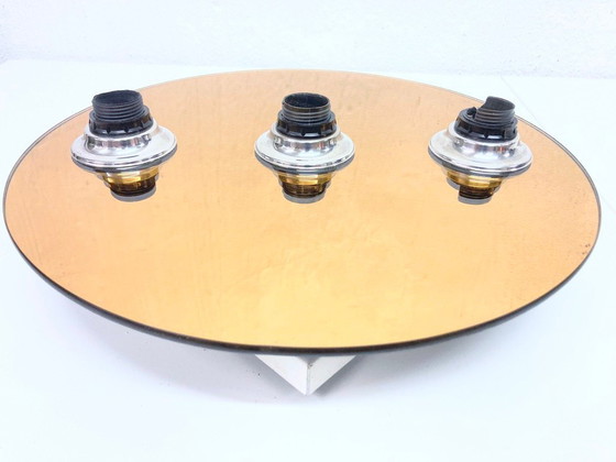 Image 1 of Fischer Leuchten wall lamp Ufo lamps made of mirror glass 70s 80s design